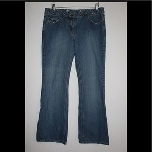 Y2k lace up jeans with studded type belt